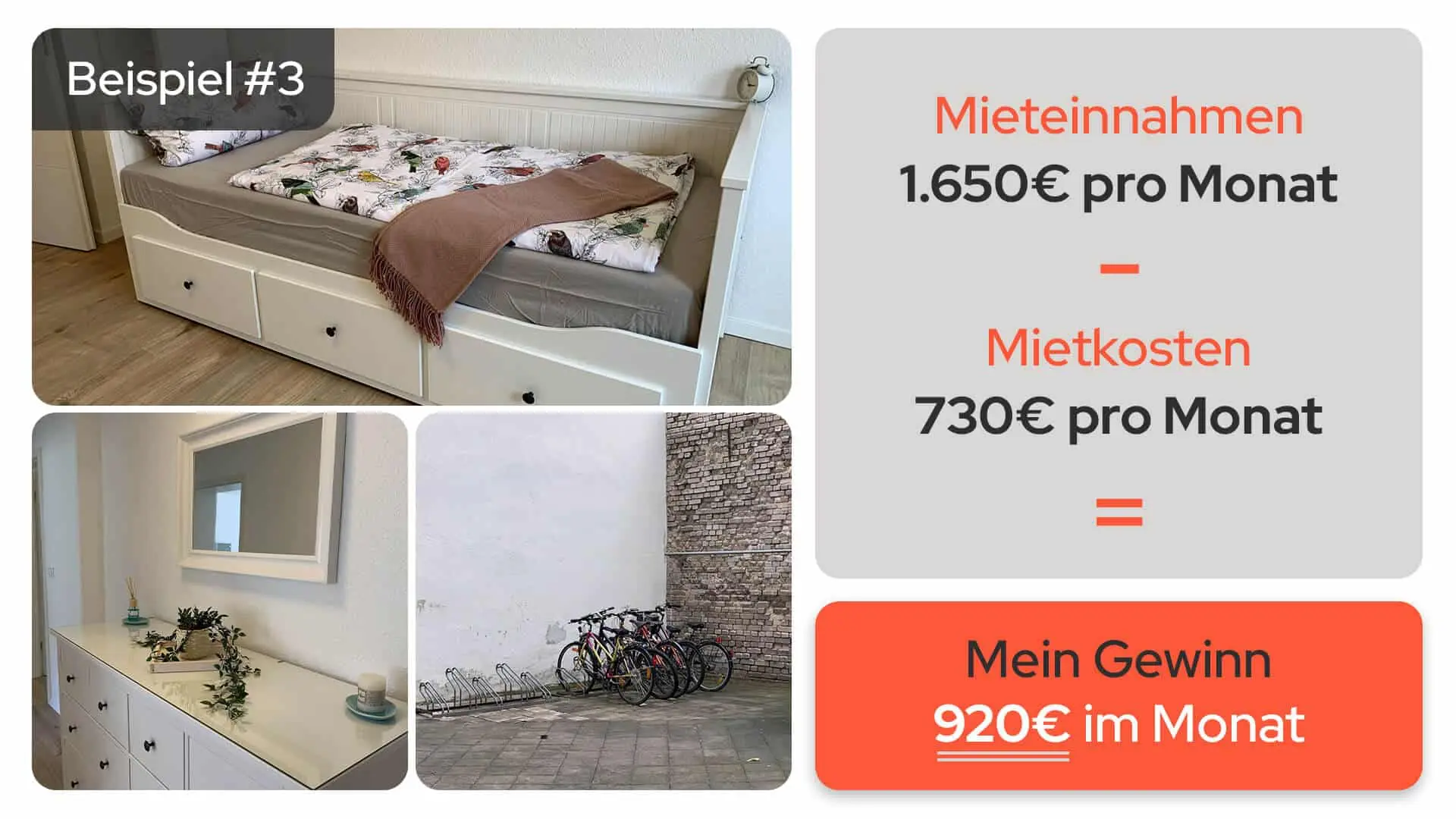 Beispiel #3 — 920€ Gewinn im Monat